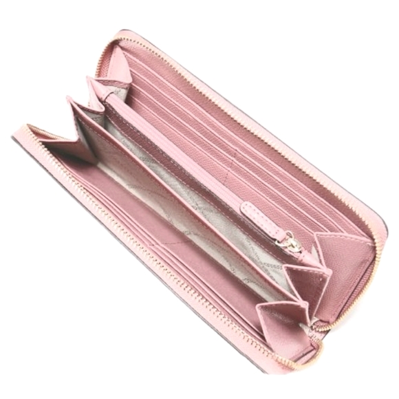 MK Michael Kors Leather Wallet Blush Kors Wallet Soft Pink Blush Leather NWT - Picture 7 of 15